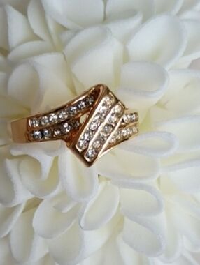 18K Yellow Gold Diamond Simulate Size 8.75 18K HGE